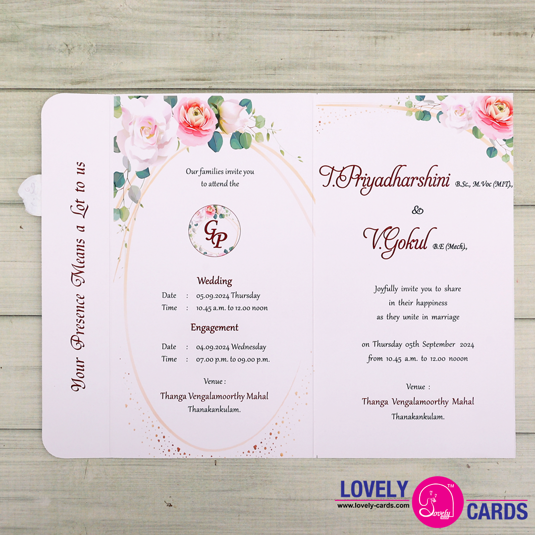 Personalized Wedding Invite-250 – Lovely Cards - Main Image