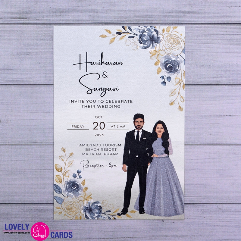 Personalized Wedding Invite-043 – Lovely Cards - Main Image