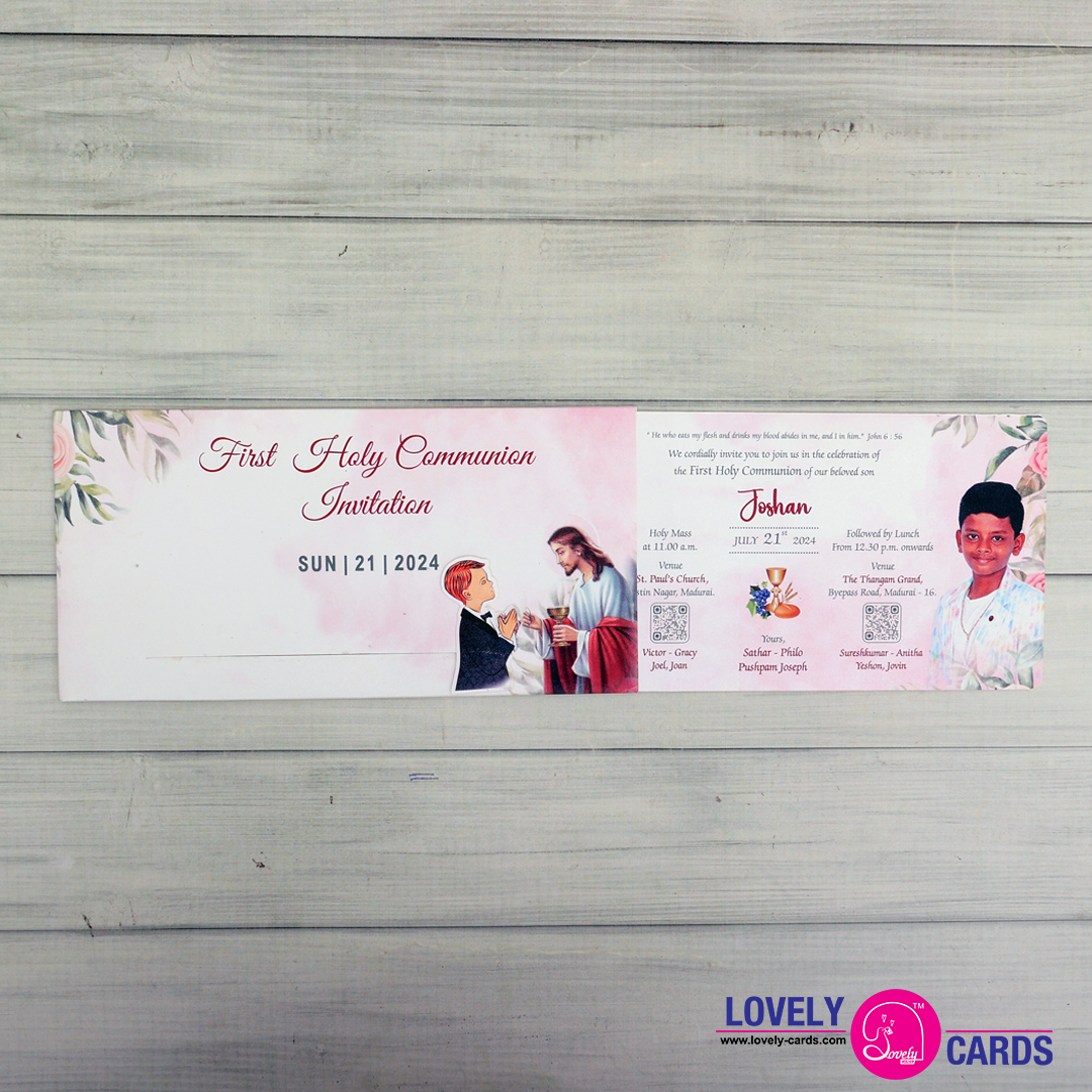 Personalized Holy Communion Invite-007 — view 2