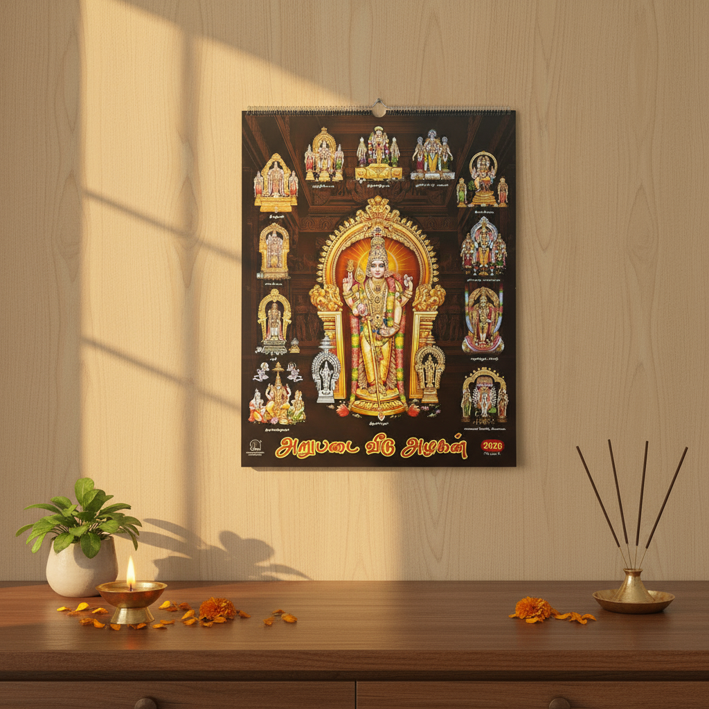 Arupadai Azhagan Wall Calendar 2026 — view 2