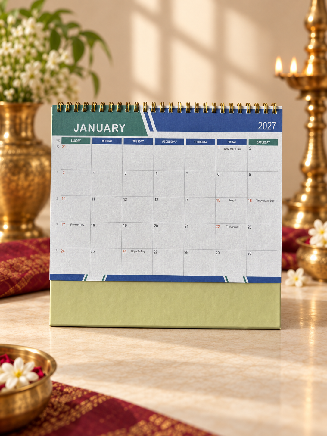 Eleganza 01 Table Calendar 2027 - product view 3