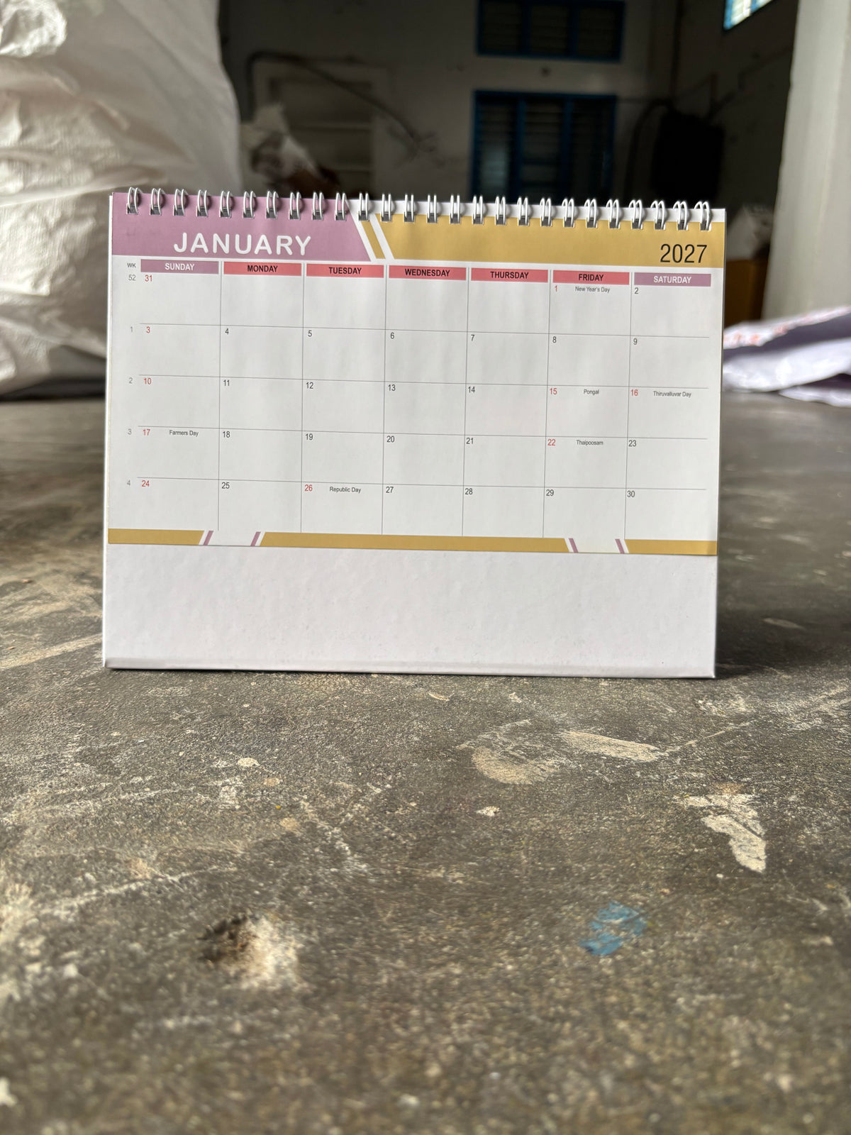 NTL 03 Table Calendar 2027