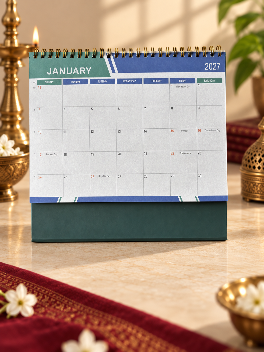 Eleganza 03 Table Calendar 2027 - product view 2