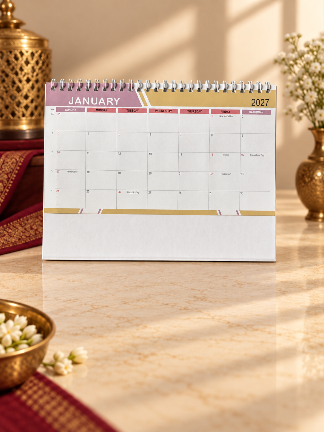 NTL 04 Table Calendar 2027 - product view 3