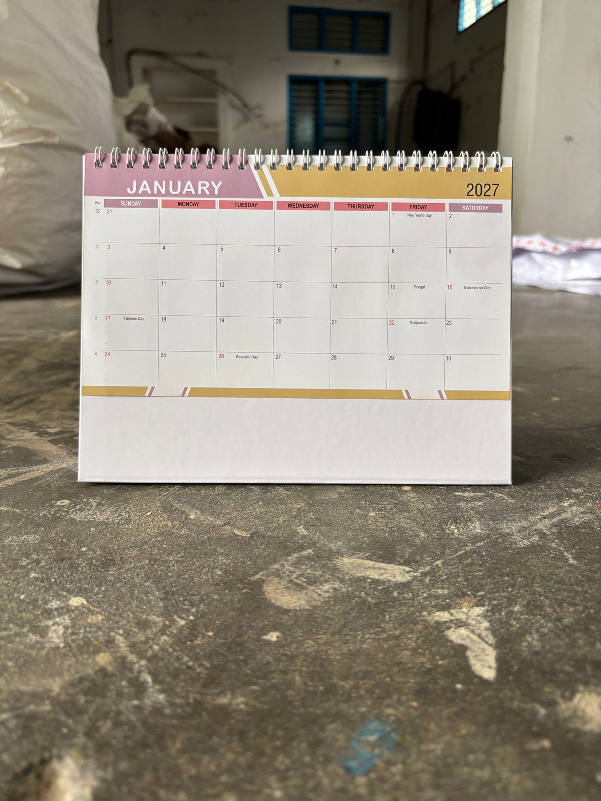 NTL 04 Table Calendar 2027