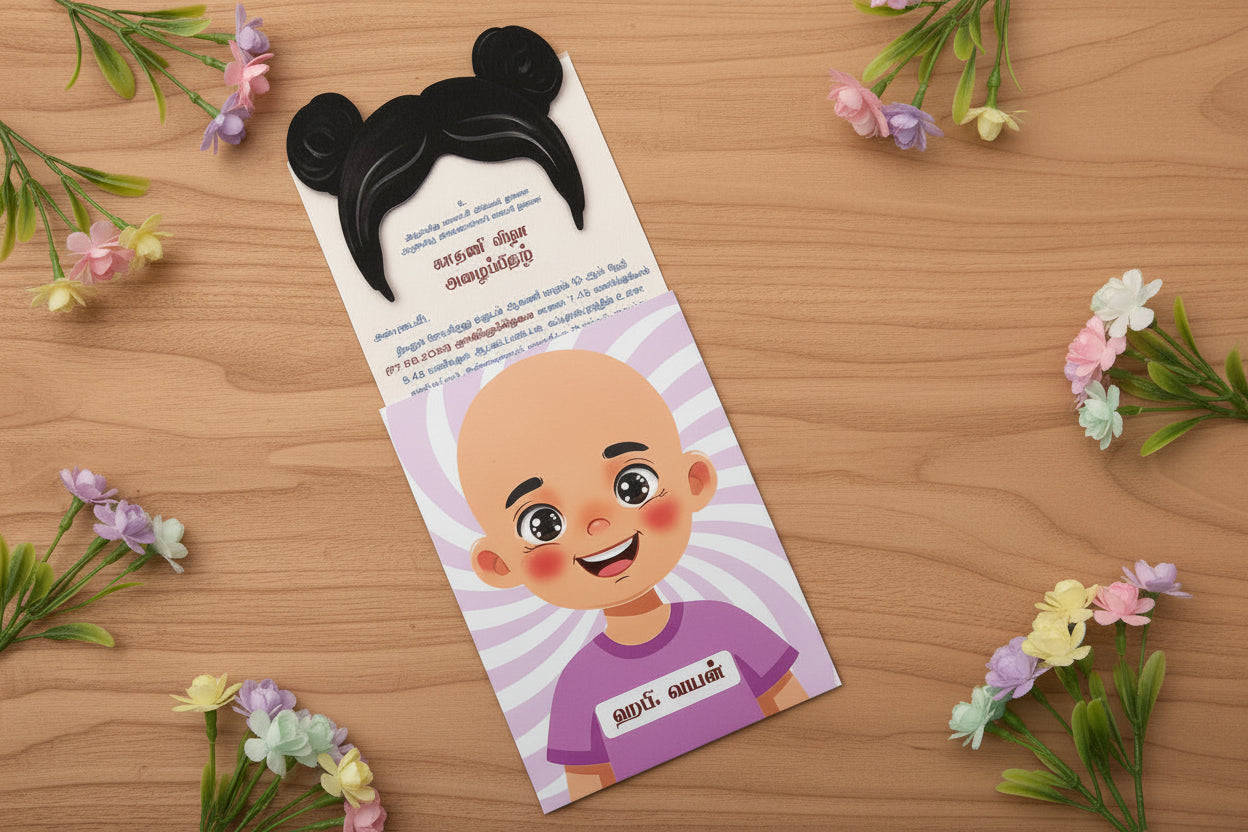 Personalized Ear Piercing Invite-041 — view 3