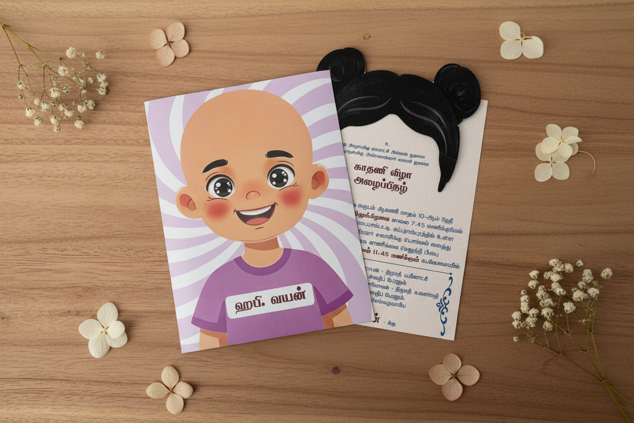 Personalized Ear Piercing Invite-041 — view 2