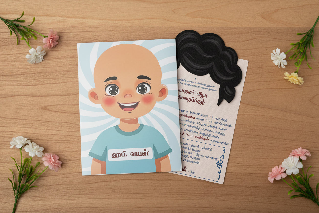 Personalized Ear Piercing Invite-042 — view 2