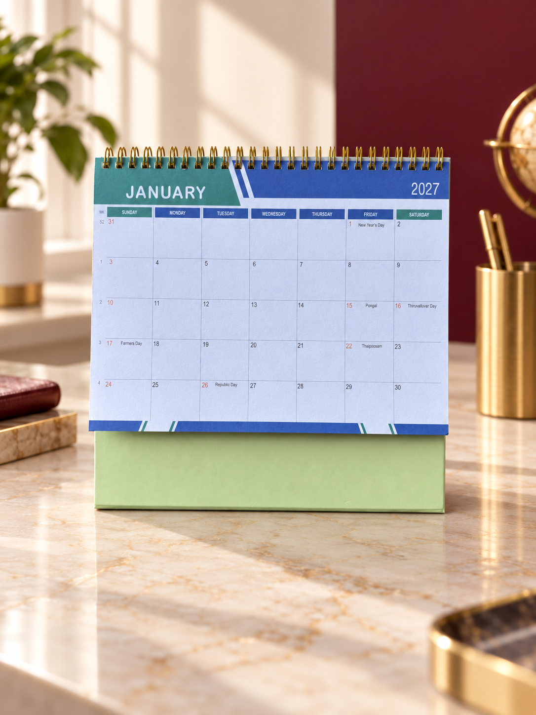 Eleganza 04 Table Calendar 2027 - product view 3