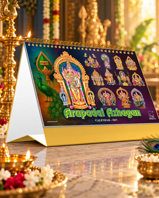 Premia 02 Arupadai Azhagan Table Calendar 2027
