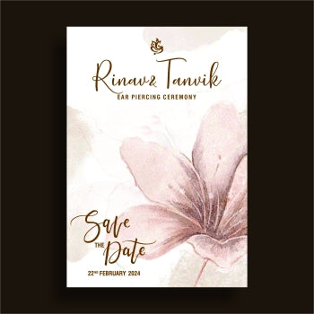 Personalized Ear Piercing Invite-017 — view 3