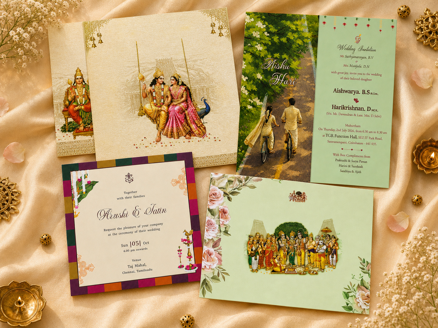 Traditional wedding invitation collection